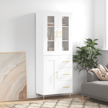 vidaXL Ντουλάπι Λευκό 69,5x34x180cm από Επεξεργασμένο Ξύλο 1 τεμ.