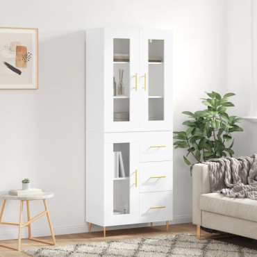 vidaXL Ντουλάπι Λευκό 69,5x34x180cm από Επεξεργασμένο Ξύλο 1 τεμ.