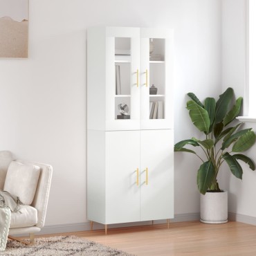 vidaXL Ντουλάπι Λευκό 69,5x34x180cm από Επεξεργασμένο Ξύλο 1 τεμ.