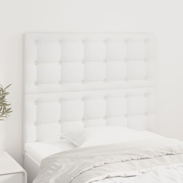 vidaXL Κεφαλάρια Κρεβατιού 2 τεμ. Λευκά80x5x78/88cm ΣυνθετικόΔέρμα