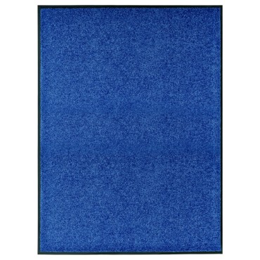 vidaXL Πατάκι Εισόδου Πλενόμενο Μπλε 90 x 120 εκ.