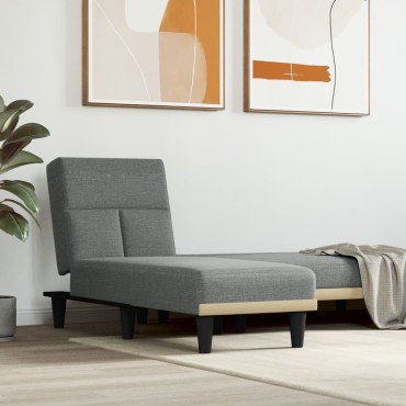 vidaXL Ανάκλιντρο Σκούρο Γκρι Υφασμάτινο 55x140x70cm 1 τεμ.