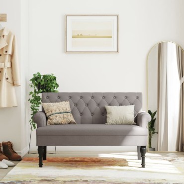 vidaXL Παγκάκι με Πλάτη Taupe 120x62x75,5cm Υφασμάτινο