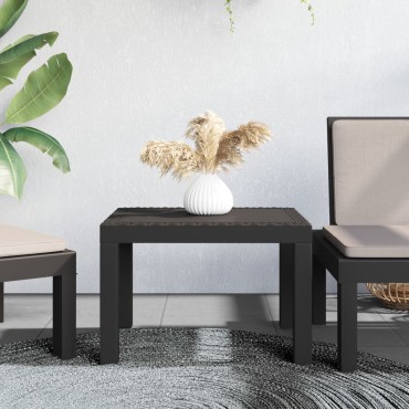 vidaXL Τραπέζι Κήπου Ανθρακί 59x47x40cm Πολυπροπυλένιο 1 τεμ.