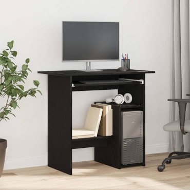 vidaXL Γραφείο Μαύρο Δρυς 80x45x74cm από Επεξεργασμένο Ξύλο 1 τεμ.