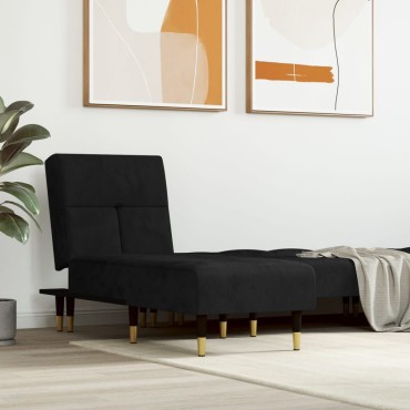 vidaXL Ανάκλιντρο Μαύρο Βελούδινο 55x140x70cm 1 τεμ.