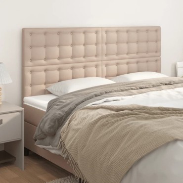 vidaXL Κεφαλάρι Καπουτσίνο 160x5x118/128cm από Συνθετικό Δέρμα 1 τεμ.