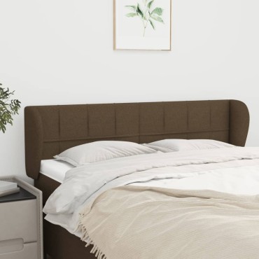 vidaXL Κεφαλάρι με Πτερύγια Σκούρο Καφέ 147x23x78/88cm Υφασμάτινο 1 τεμ.