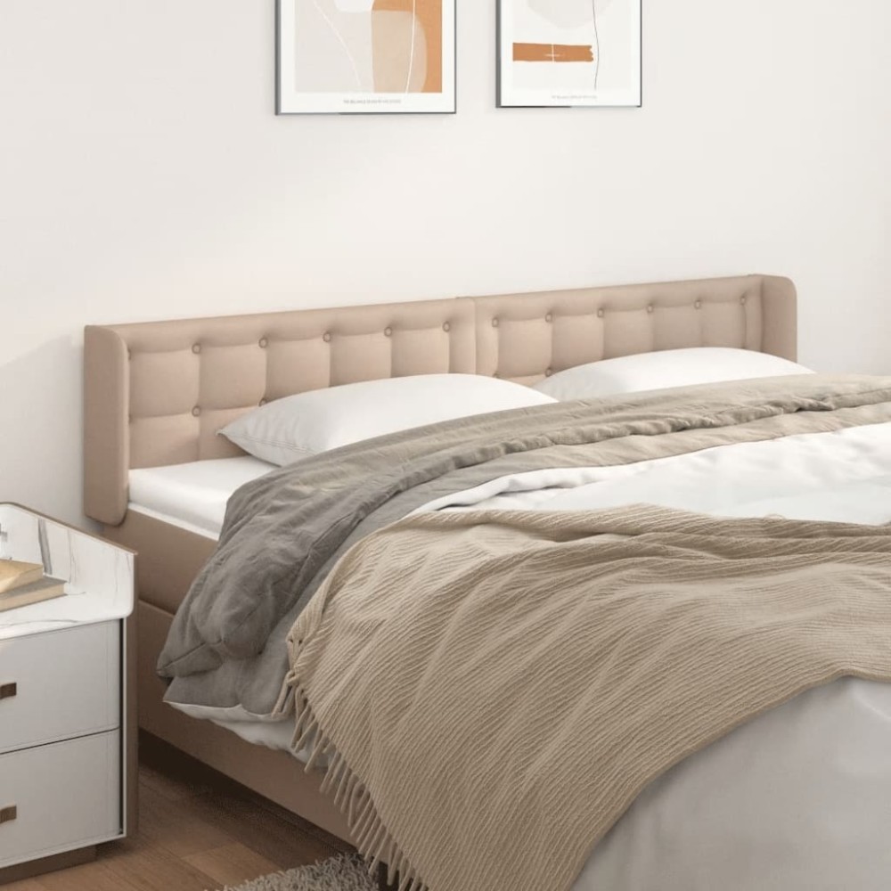vidaXL Κεφαλάρι με Πτερύγια Καπουτσίνο 163x16x78/88cm Συνθετικό Δέρμα 1 τεμ.