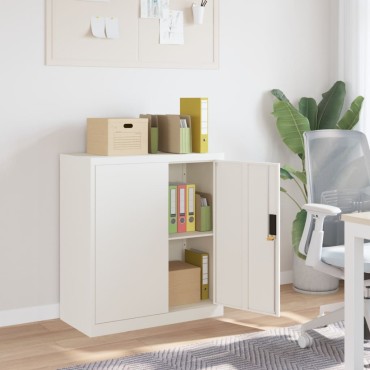 vidaXL Αρχειοθήκη Λευκή 79x40x90cm από Ατσάλι 1 τεμ.