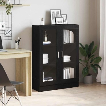 vidaXL Βιβλιοθήκη Μαύρο Δρυς 82,5x30,5x115cm Επεξεργασμένο Ξύλο 1 τεμ.
