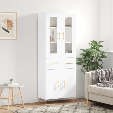 vidaXL Ντουλάπι Λευκό 69,5x34x180cm από Επεξεργασμένο Ξύλο 1 τεμ.