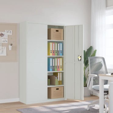 vidaXL Αρχειοθήκη Ανοιχτό Γκρι 105x40x180cm Ατσάλινη 1 τεμ.