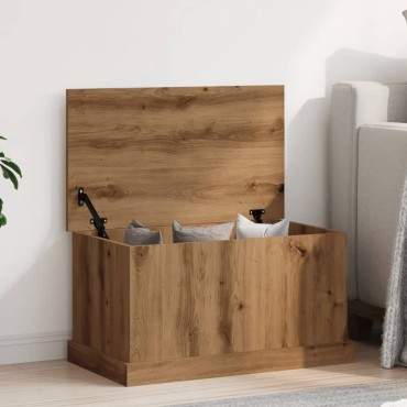 vidaXL Κουτί Αποθήκευσης Αρτισιανή Δρυς 70x40x38cm Επεξ.Ξύλο 1 τεμ.