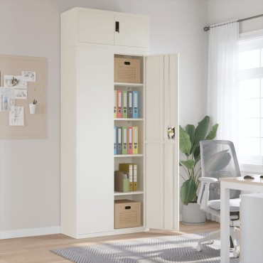 vidaXL Αρχειοθήκη Λευκή 90x40x240cm Ατσάλινη 2 τεμ.