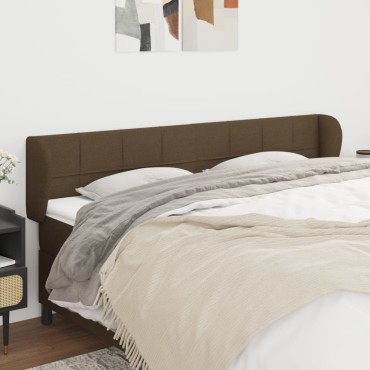 vidaXL Κεφαλάρι με Πτερύγια Σκούρο Καφέ 163x23x78/88cm Υφασμάτινο 1 τεμ.