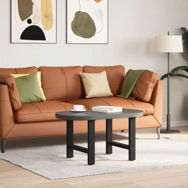 vidaXL Πόδια Τραπεζιού Σαλονιού 2 τεμ. Μαύρα 50x(42-43)cm Ατσάλι