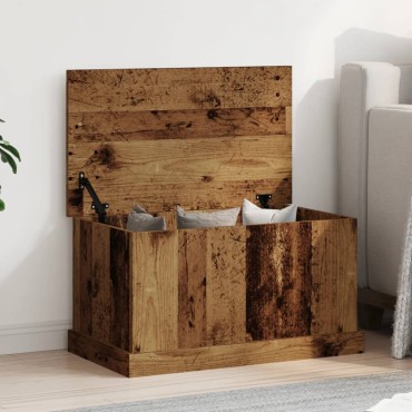 vidaXL Κουτί Αποθήκευσης Όψη Παλαιού Ξύλου 70x40x38cm Επεξ.Ξύλο 1 τεμ.