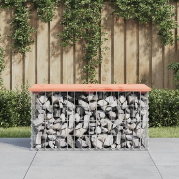 vidaXL Πάγκος Κήπου Συρματοκιβώτιο 83x44x42cm Μασίφ Ψευδοτσούγκα 1 τεμ.