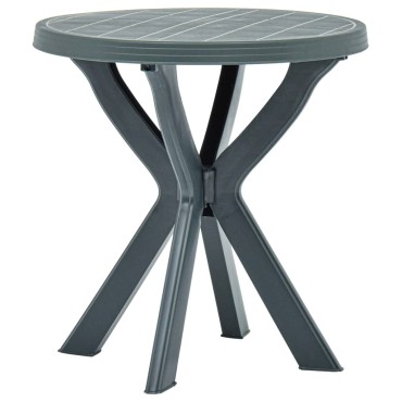 vidaXL Τραπέζι Bistro Πράσινο Πλαστικό 70x72cm 1 τεμ.