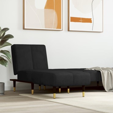 vidaXL Ανάκλιντρο μΑΎΡΟ Βελούδινο 55x140x70cm 1 τεμ.