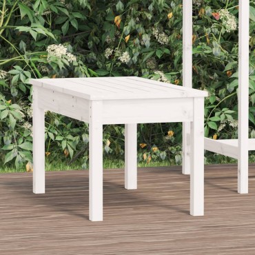 vidaXL Παγκάκι Κήπου Λευκό 80x44x45cm από Μασίφ Ξύλο Πεύκου 1 τεμ.