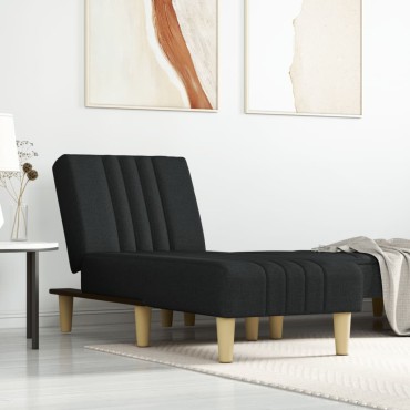 vidaXL Ανάκλιντρο Μαύρο Υφασμάτινο 55x140x70cm 1 τεμ.