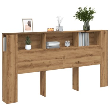 vidaXL Κεφαλάρι Με Αποθηκευτικό Χώρο 200x18,5x102,5cm Επεξ. Ξύλο 1 τεμ.