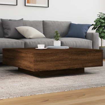 vidaXL Τραπεζάκι Σαλονιού Καφέ Δρυς 100x100x31cm Επεξεργασμένο Ξύλο 1 τεμ.