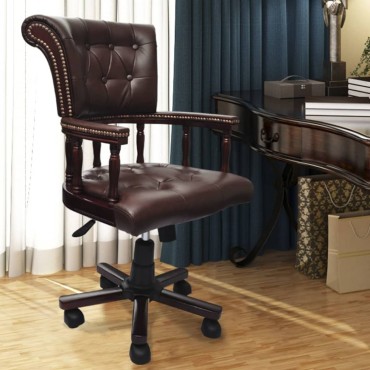 vidaXL Καρέκλα Γραφείου Περιστρεφόμενη Καφέ 62x50cm 1 τεμ.