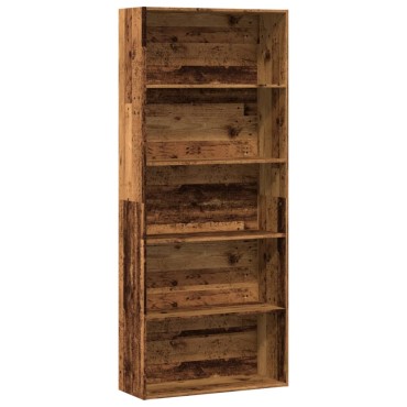vidaXL Βιβλιοθήκη Παλαιό Ξύλο 80x30x189cm Επεξεργ. Ξύλο 1 τεμ.