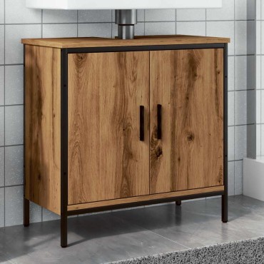 vidaXL Ντουλάπι Νιπτήρα Αρτισιανή Δρυς 60x30x60cm Επεξ. Ξύλο 1 τεμ.