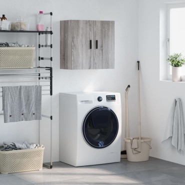 vidaXL Ντουλάπι Τοίχου Γκρι Sonoma 60x31x60cm από Επεξεργασμένο Ξύλο 1 τεμ.