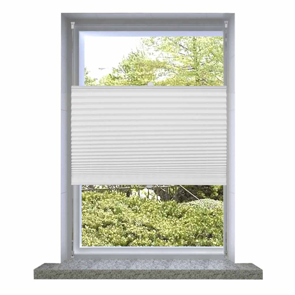 vidaXL Πλισέ ρόλερ σκίασης 70x125cm Λευκό