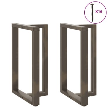 vidaXL Πόδια τραπεζιού μπαρ σε σχήμα T 2 τεμ. 60x35x(90-91)cm Ατσάλι