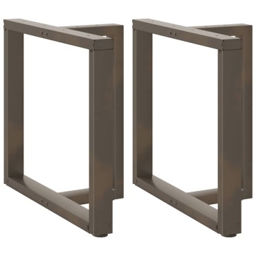 vidaXL Πόδια τραπεζαρίας σε σχήμα T 2 τεμ. 70x35x(72-73)cm Ατσάλι