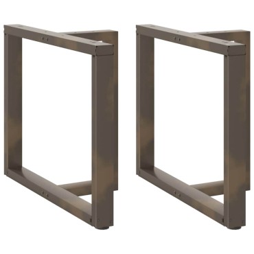 vidaXL Πόδια τραπεζαρίας σε σχήμα T 2 τεμ. 100x35x(72-73)cm Ατσάλι