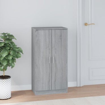 vidaXL Παπουτσοθήκη Γκρι Sonoma 55x35x108cm από Επεξεργασμένο Ξύλο