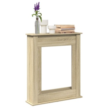 vidaXL Πλαίσιο Τζακιού Sonoma Δρυς 75x20x87,5 εκ. από Επεξ. Ξύλο