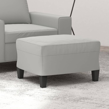vidaXL Υποπόδιο Ανοιχτό Γκρι 60x50x41cm από Ύφασμα Μικροϊνών 1 τεμ.