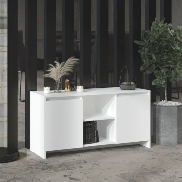 vidaXL Έπιπλο Τηλεόρασης Λευκό 102x37,5x52,5cm από Επεξ. Ξύλο