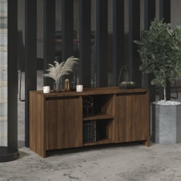 vidaXL Έπιπλο Τηλεόρασης Καφέ Δρυς 102x37,5x52,5cm από Επεξεργ. Ξύλο