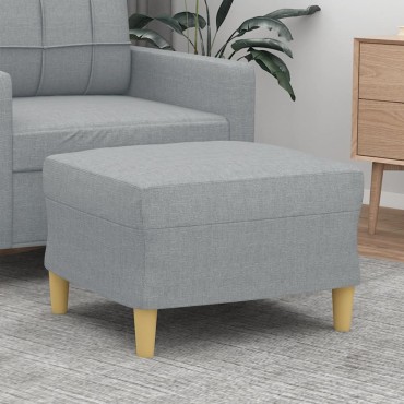 vidaXL Υποπόδιο Ανοιχτό Γκρι 60x50x41cm Υφασμάτινο 1 τεμ.