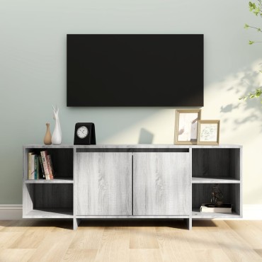 vidaXL Έπιπλο Τηλεόρασης Γκρι Sonoma 130x35x50cm από Μοριοσανίδα
