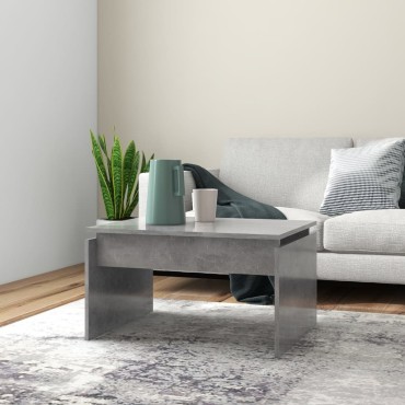 vidaXL Τραπεζάκι Σαλονιού Γκρι Σκυρ. 68x50x38cm από Επεξ. Ξύλο 1 τεμ.