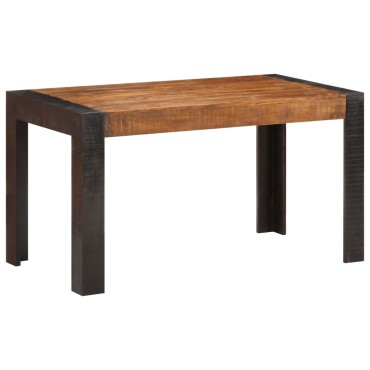 vidaXL Τραπεζαρία 140x70x76cm από Μασίφ Ακατέργαστο Ξύλο Μάνγκο 1 τεμ.