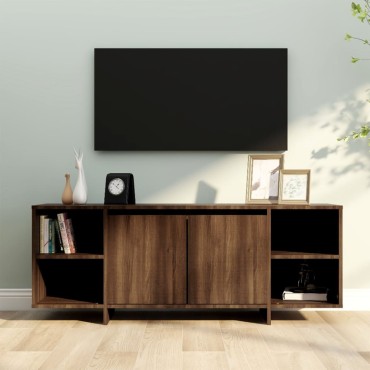 vidaXL Έπιπλο Τηλεόρασης Καφέ Δρυς 130x35x50cm από Μοριοσανίδα