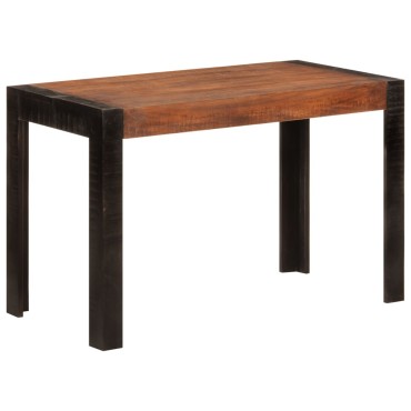vidaXL Τραπεζαρία Μελί Καφέ 120x60x76cm από Μασίφ Ξύλο Μάνγκο 1 τεμ.