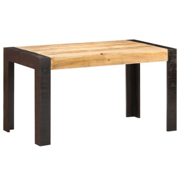 vidaXL Τραπεζαρία 140x70x76cm από Μασίφ Ακατέργαστο Ξύλο Μάνγκο 1 τεμ.