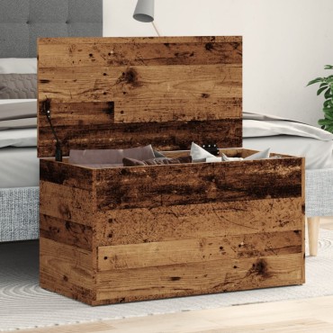 vidaXL Μπαούλο Αποθήκευσης Παλιό Ξύλο 84x42x46cm Επεξεργασμένο Ξύλο 1 τεμ.